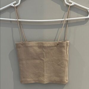 Zara Tan Ribbed Camisole